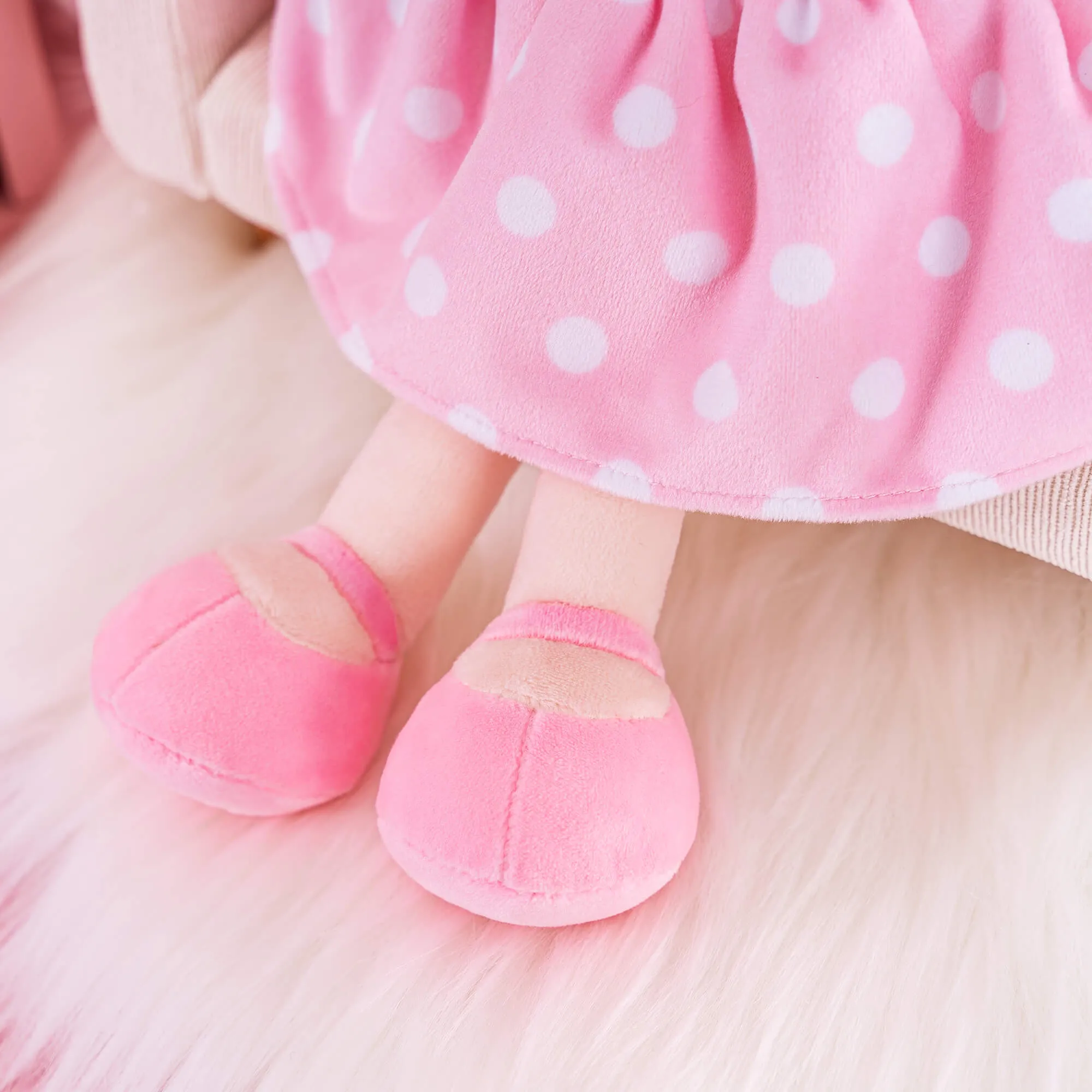 Onetoo 13-inch Baby Doll Girl Gifts Polka Dot Series Dolls Pink