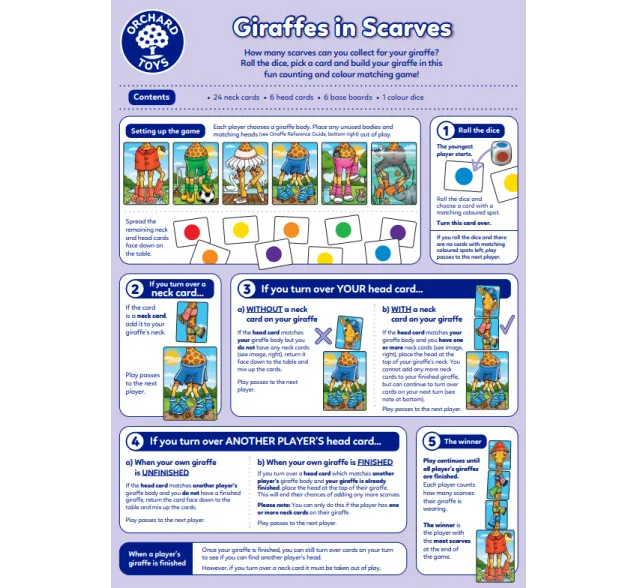 Orchard Toys Games - Giraffes in Scarves