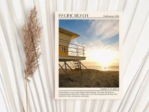 Pacific Beach San Diego Travel Poster, USA