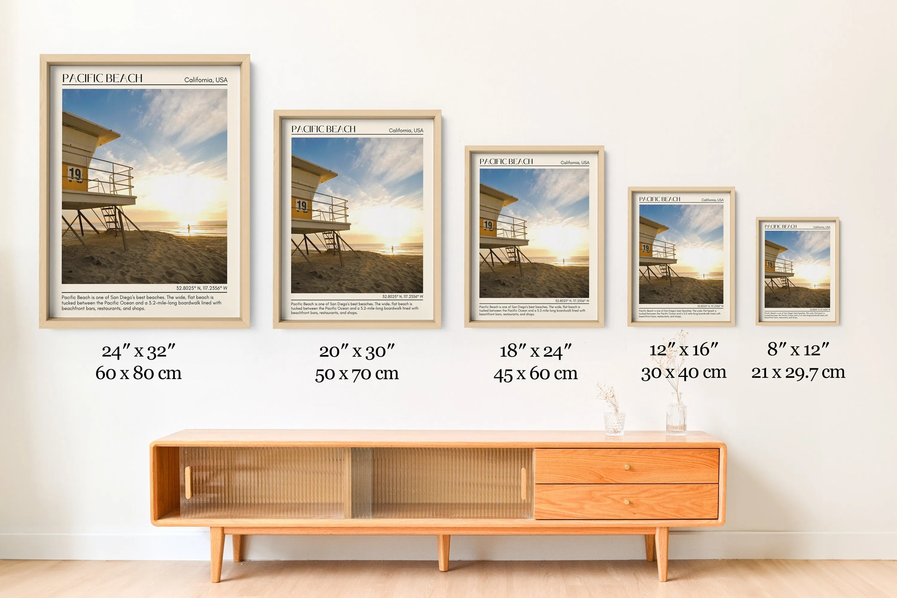 Pacific Beach San Diego Travel Poster, USA