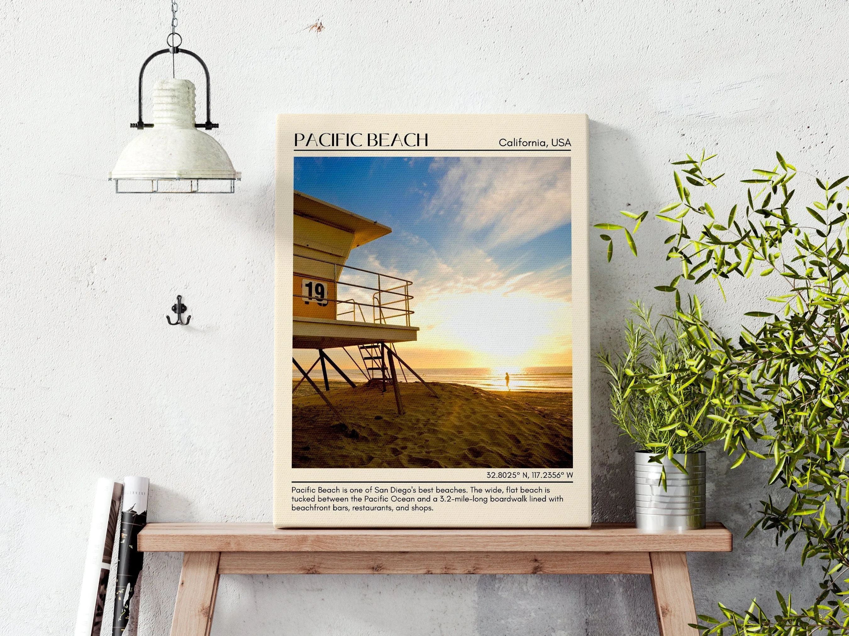 Pacific Beach San Diego Travel Poster, USA