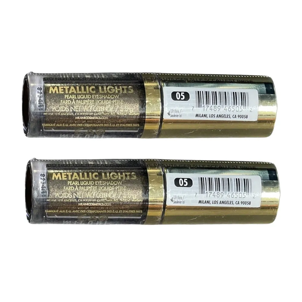Pack of 2 Milani Metallic Lights Pearl Liquid Eyeshadow, Antique Gem 05