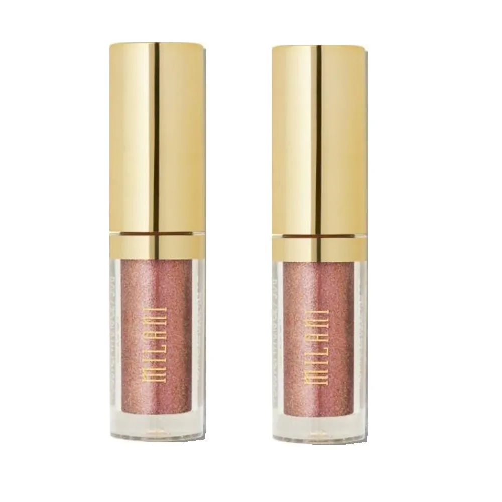 Pack of 2 Milani Metallic Lights Pearl Liquid Eyeshadow, Rose Foil 03