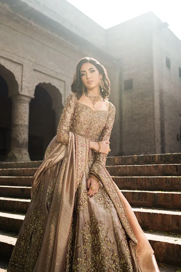 Pakistani Bridal Dress in Wedding Gown Dupatta Style