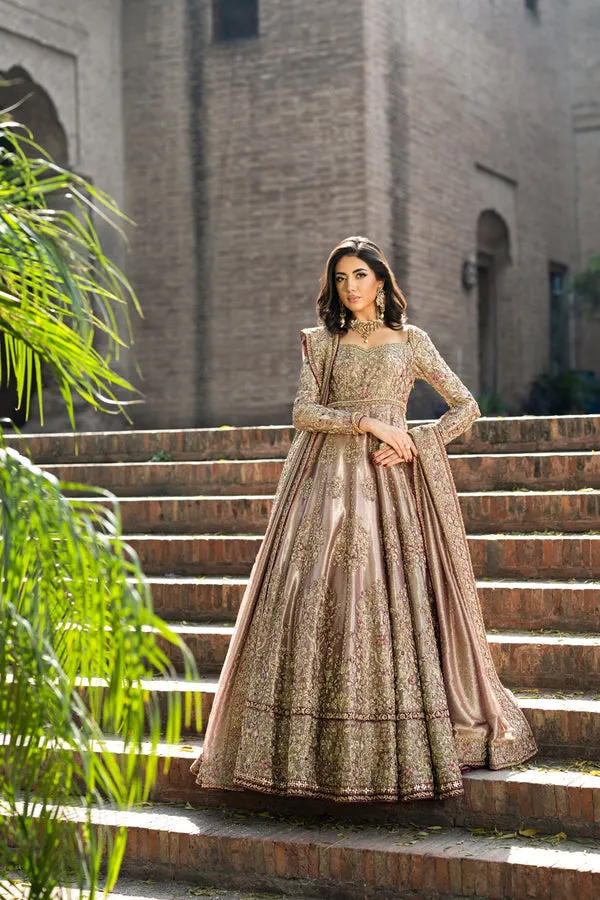 Pakistani Bridal Dress in Wedding Gown Dupatta Style