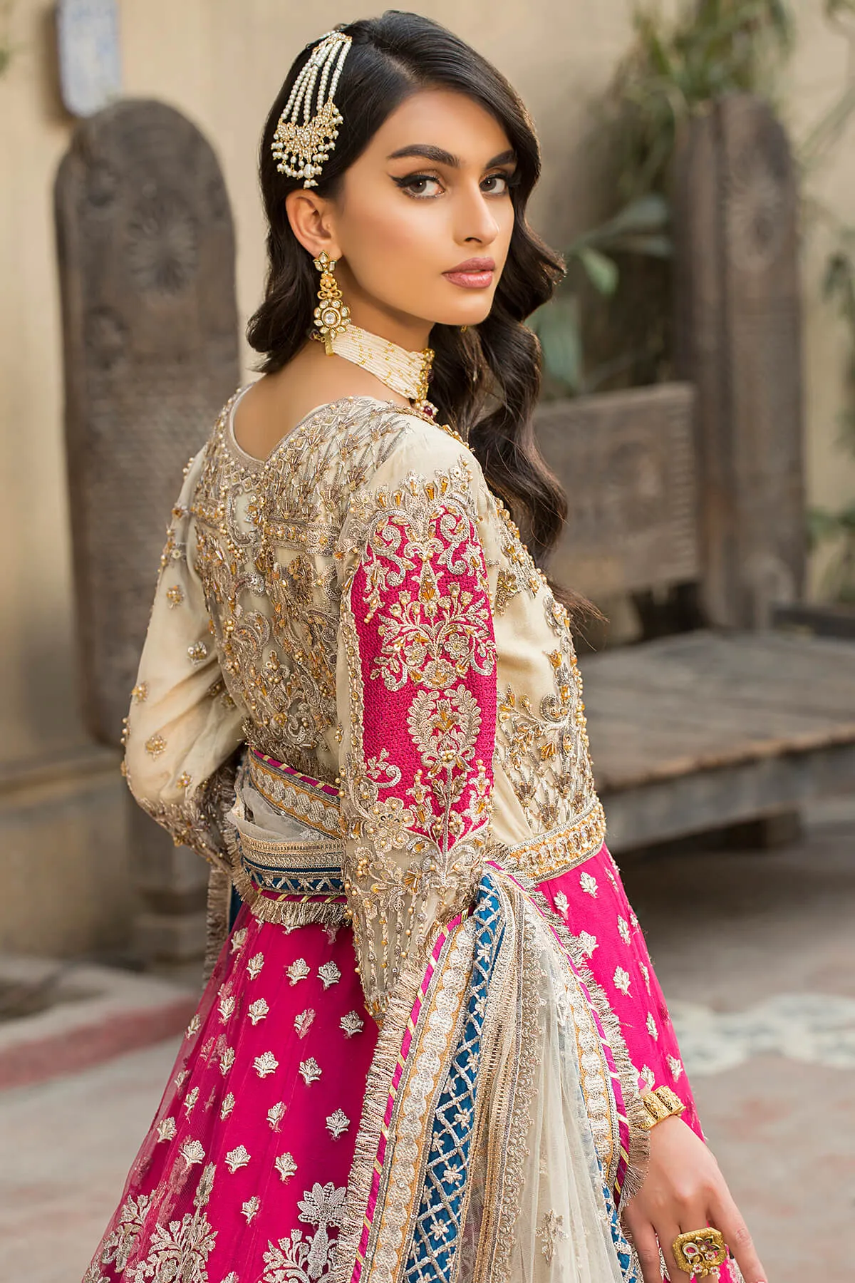 Pakistani Wedding Dress in Pishwas and Lehenga Style