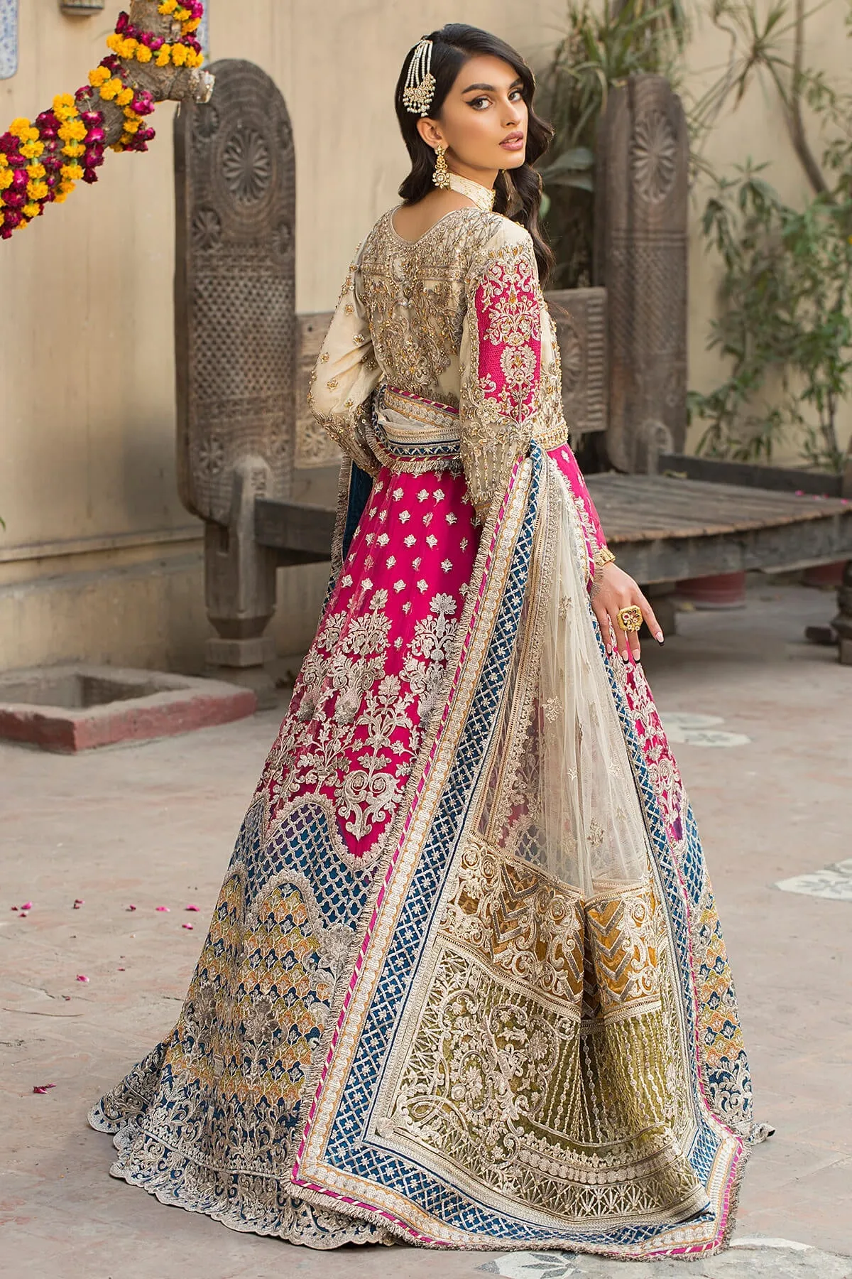 Pakistani Wedding Dress in Pishwas and Lehenga Style