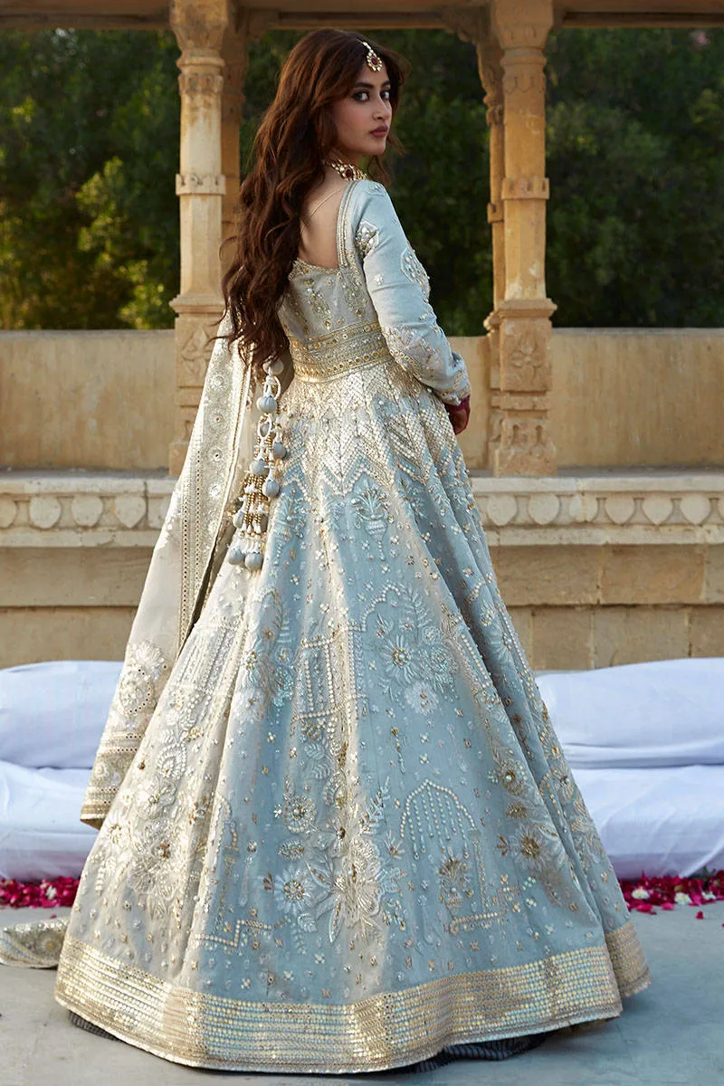 Pakistani Wedding Dress in Royal Pishwas Frock Style