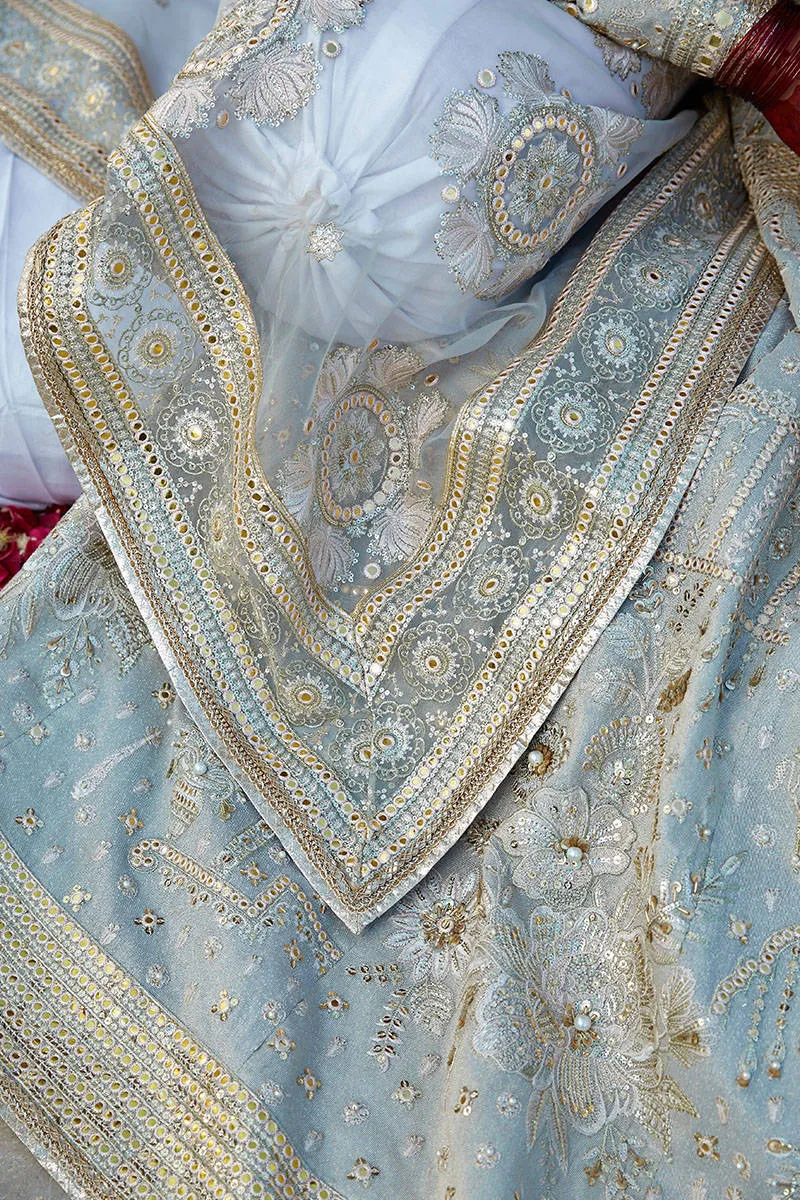Pakistani Wedding Dress in Royal Pishwas Frock Style