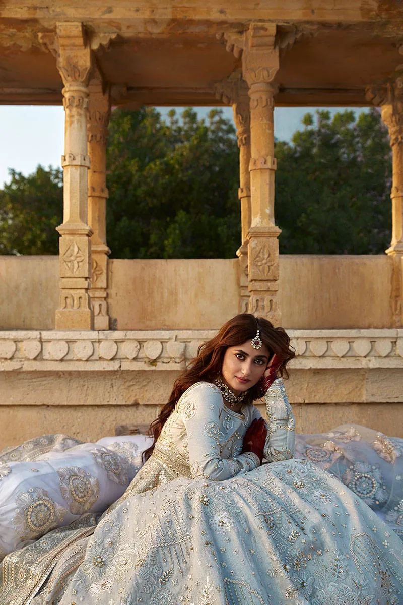 Pakistani Wedding Dress in Royal Pishwas Frock Style