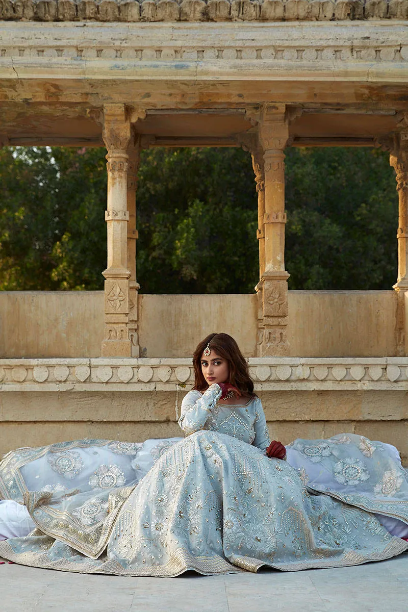 Pakistani Wedding Dress in Royal Pishwas Frock Style