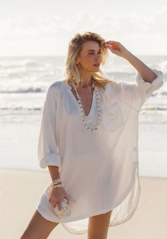 Palm Tunic - White
