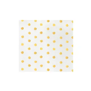 Papersoft Napkins Dot Yellow Dinner Napkins - Set of 20