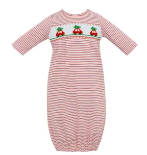 Petit Bebe Smocked Knit Christmas Gown