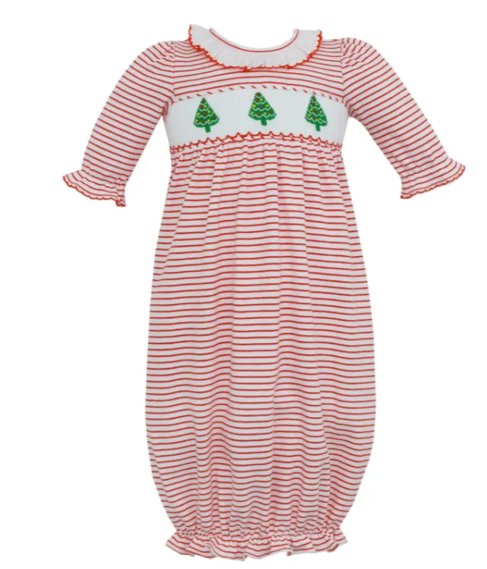 Petit Bebe Smocked Knit Christmas Gown