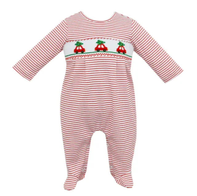 Petit Bebe Smocked Knit Christmas Gown