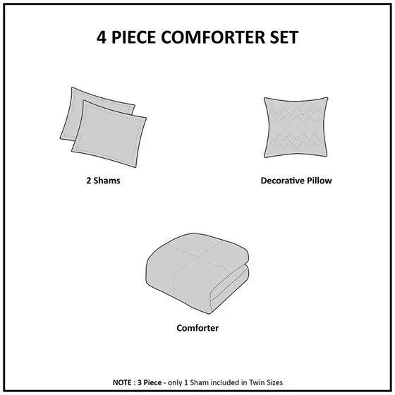 Pipeline Comforter Set (Red)