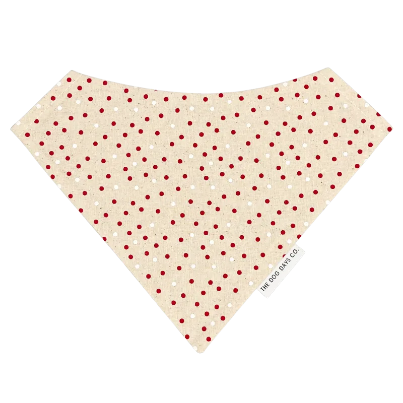 Polka Dot Christmas Bandana