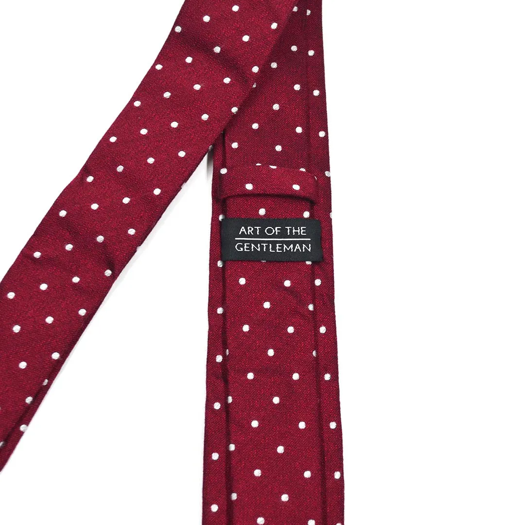 Polka Dot Crimson Tie