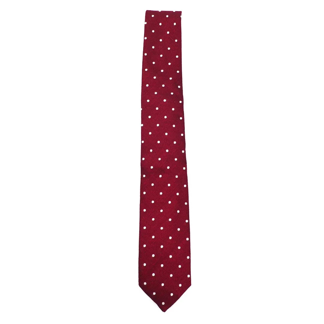Polka Dot Crimson Tie