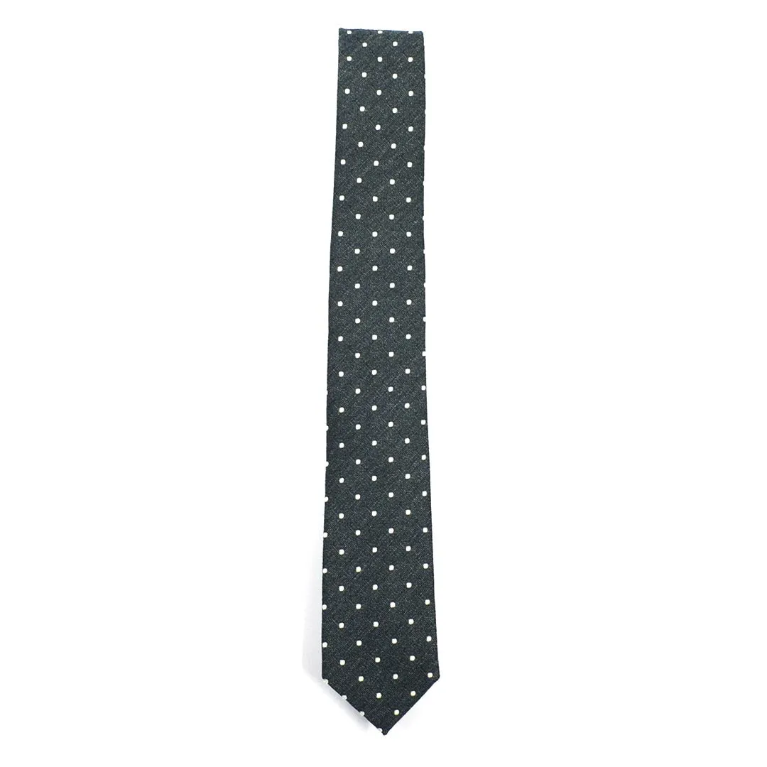 Polka Dot Hunter Green Tie