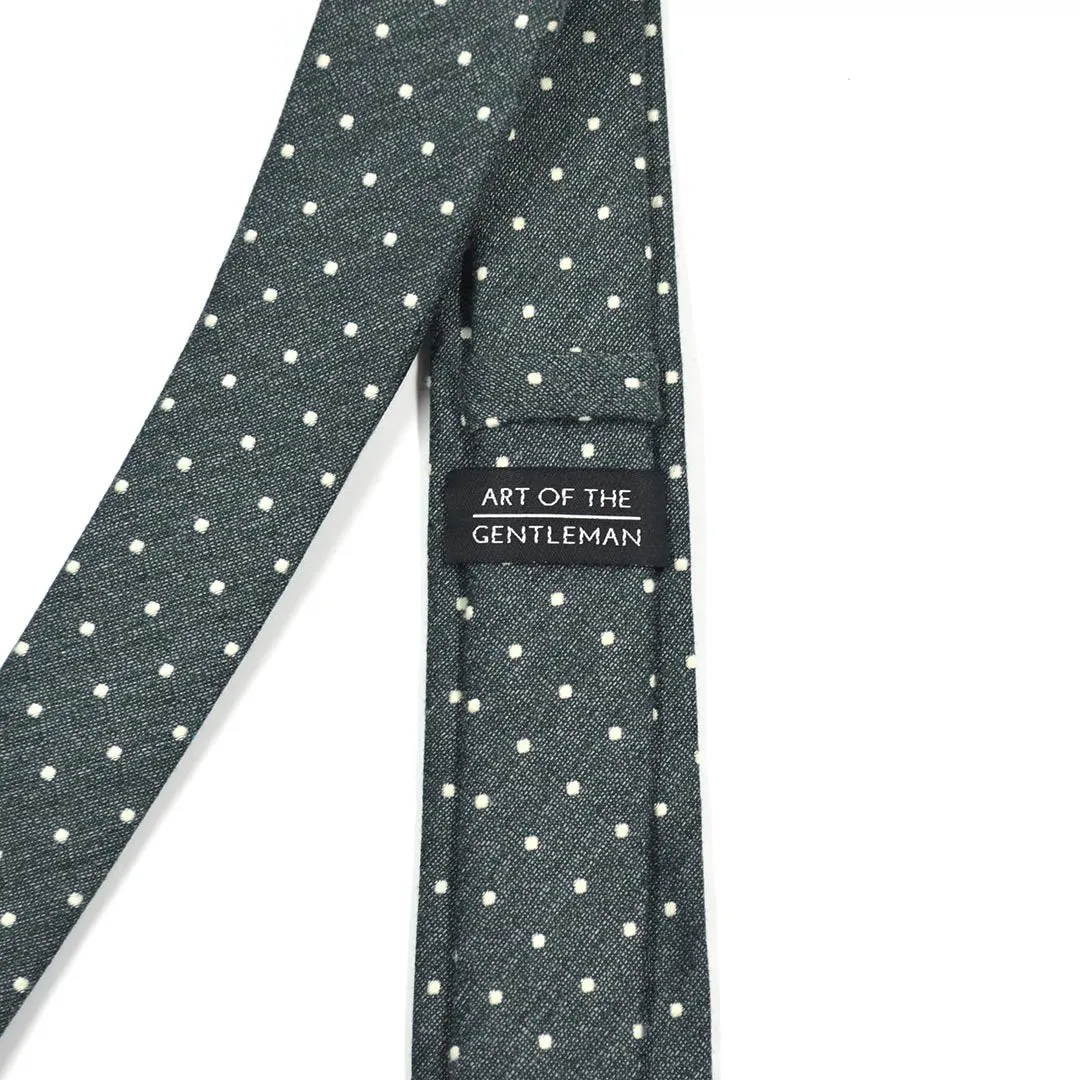 Polka Dot Hunter Green Tie