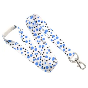 Polka Dot Lanyard with Trigger Hook and Split Ring 5/8" (10/Pack)