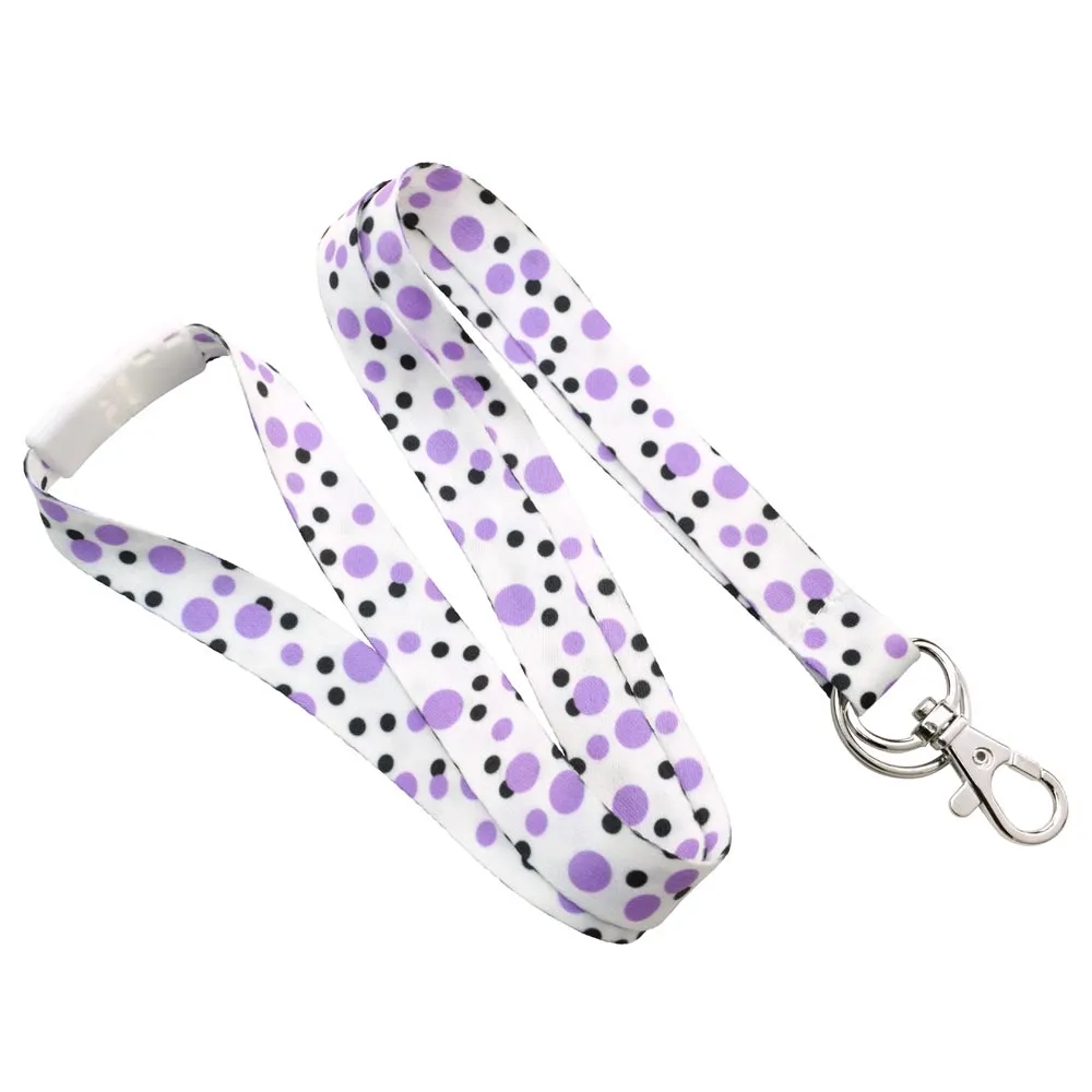 Polka Dot Lanyard with Trigger Hook and Split Ring 5/8" (10/Pack)