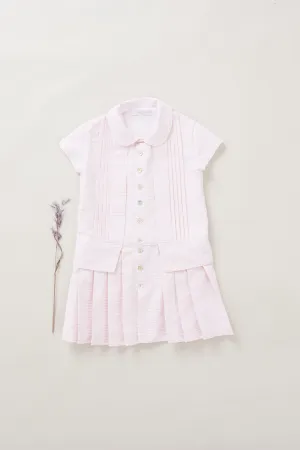 Pretzel Dress in Pink Stripes
