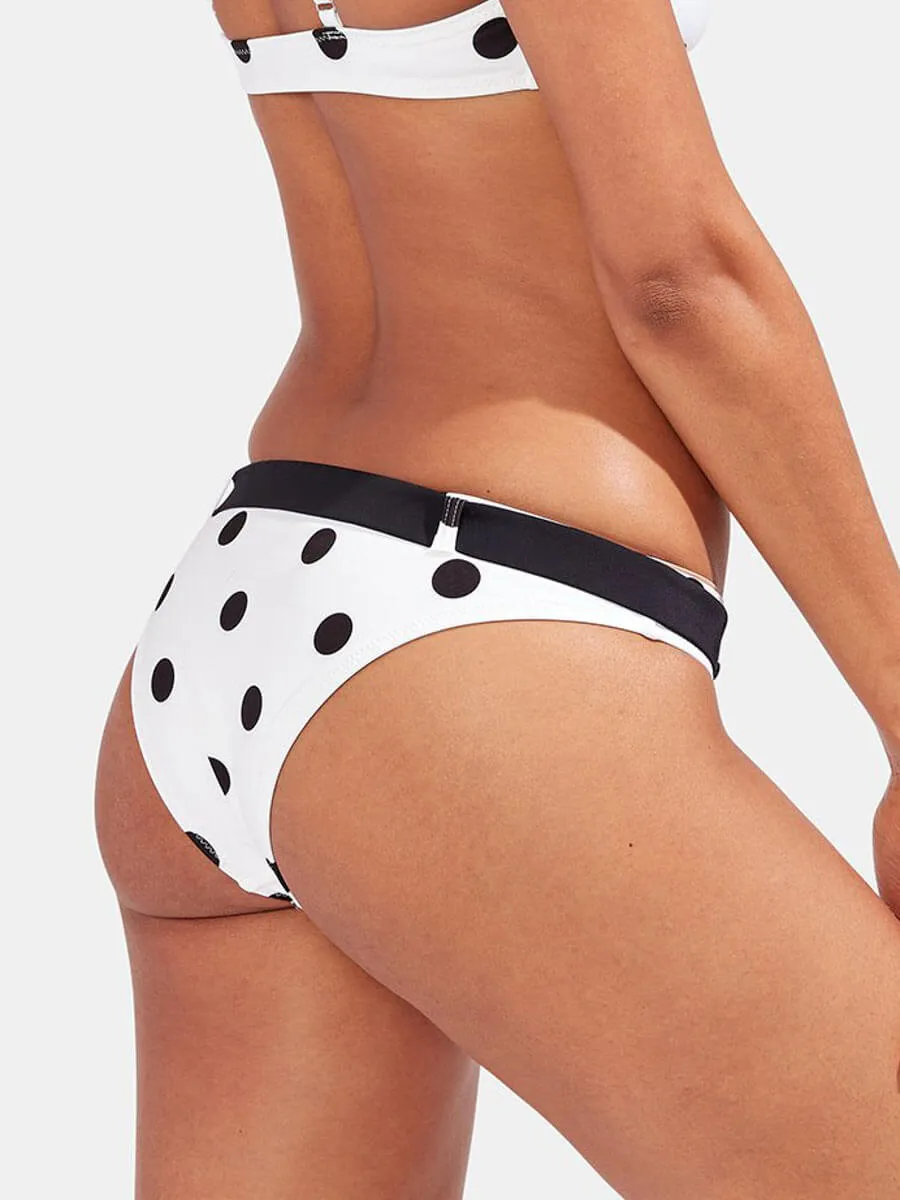 Rachel Belted Bottom Cream/Black Dot