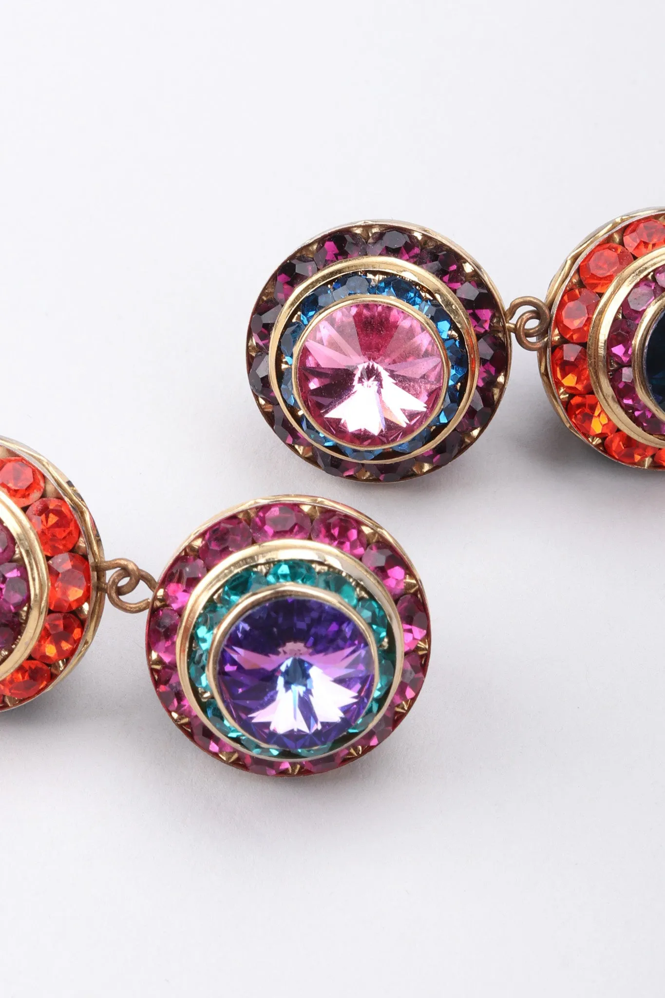 Rainbow Disco Ball Drop Earrings