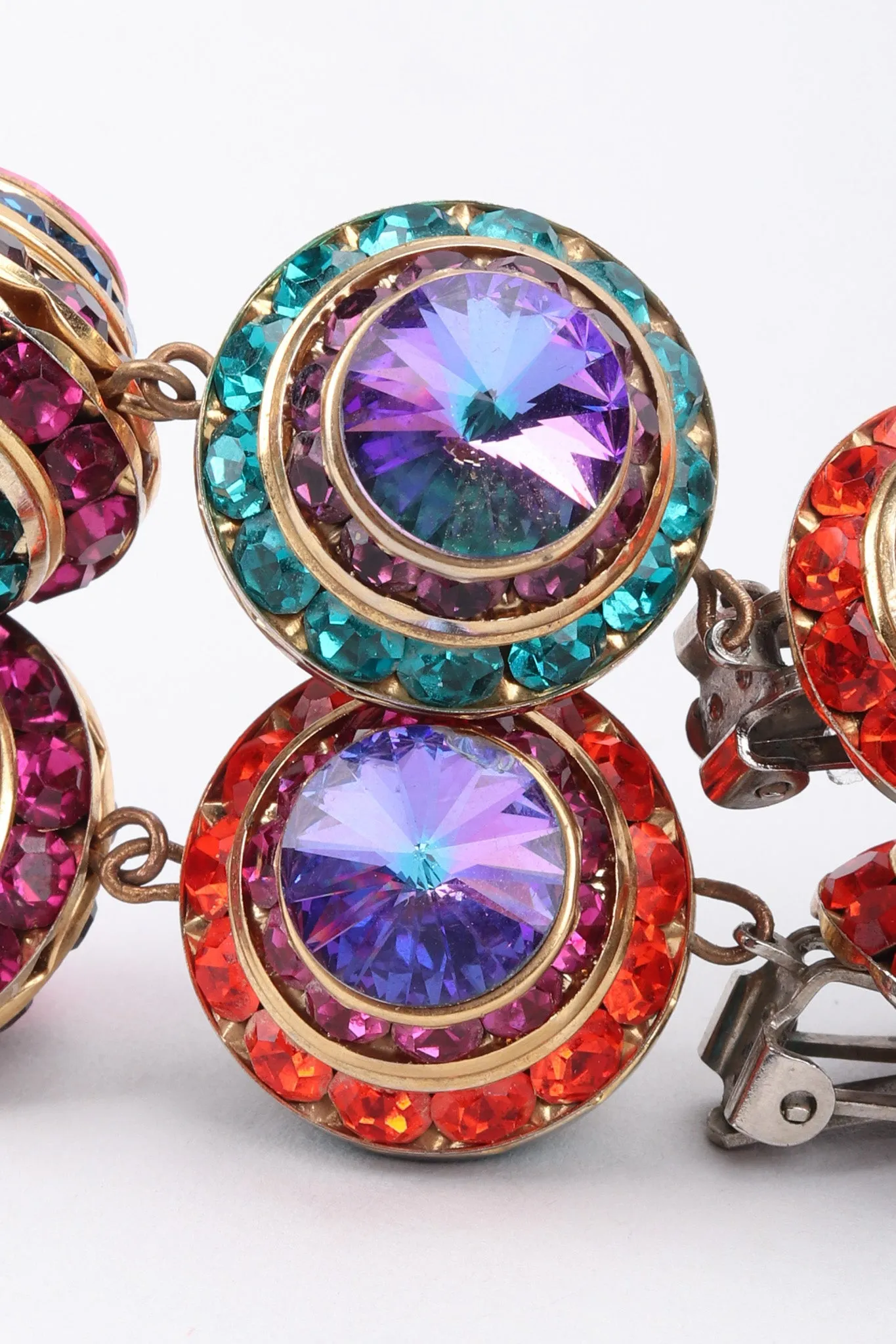 Rainbow Disco Ball Drop Earrings