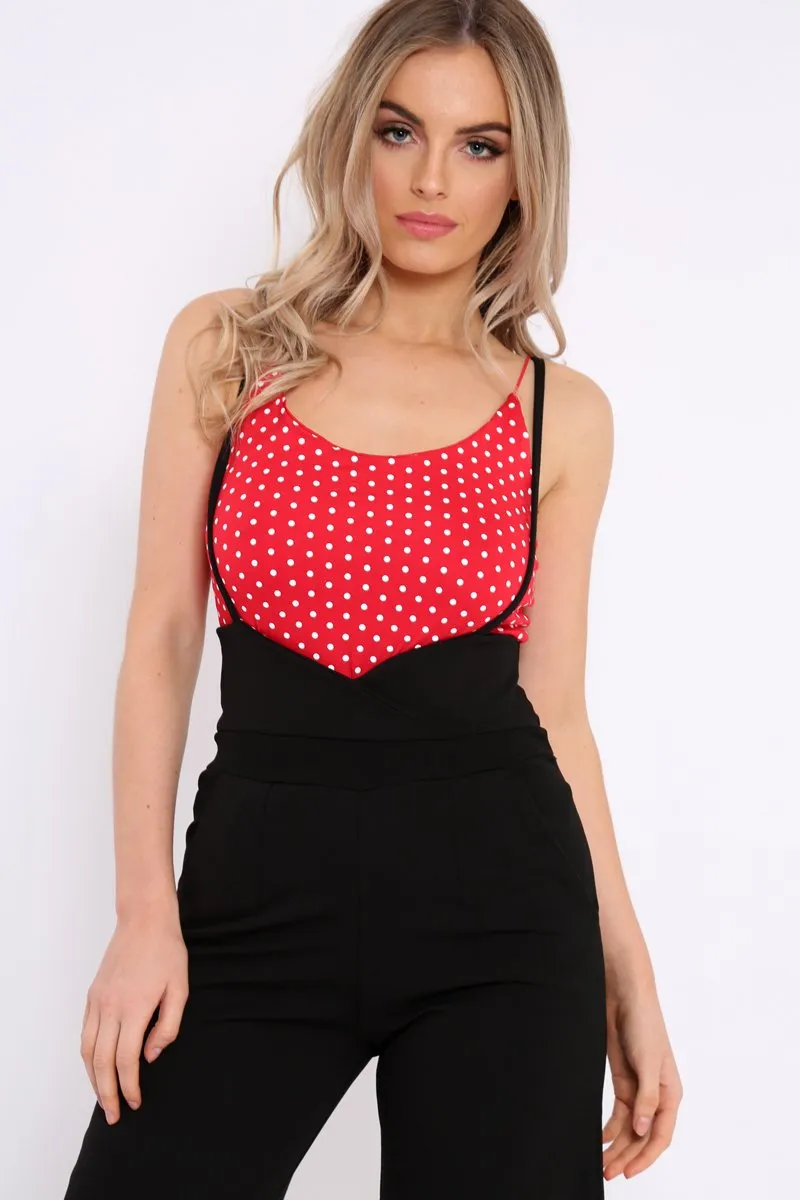 Red Polka Dot Bodysuit - Tari