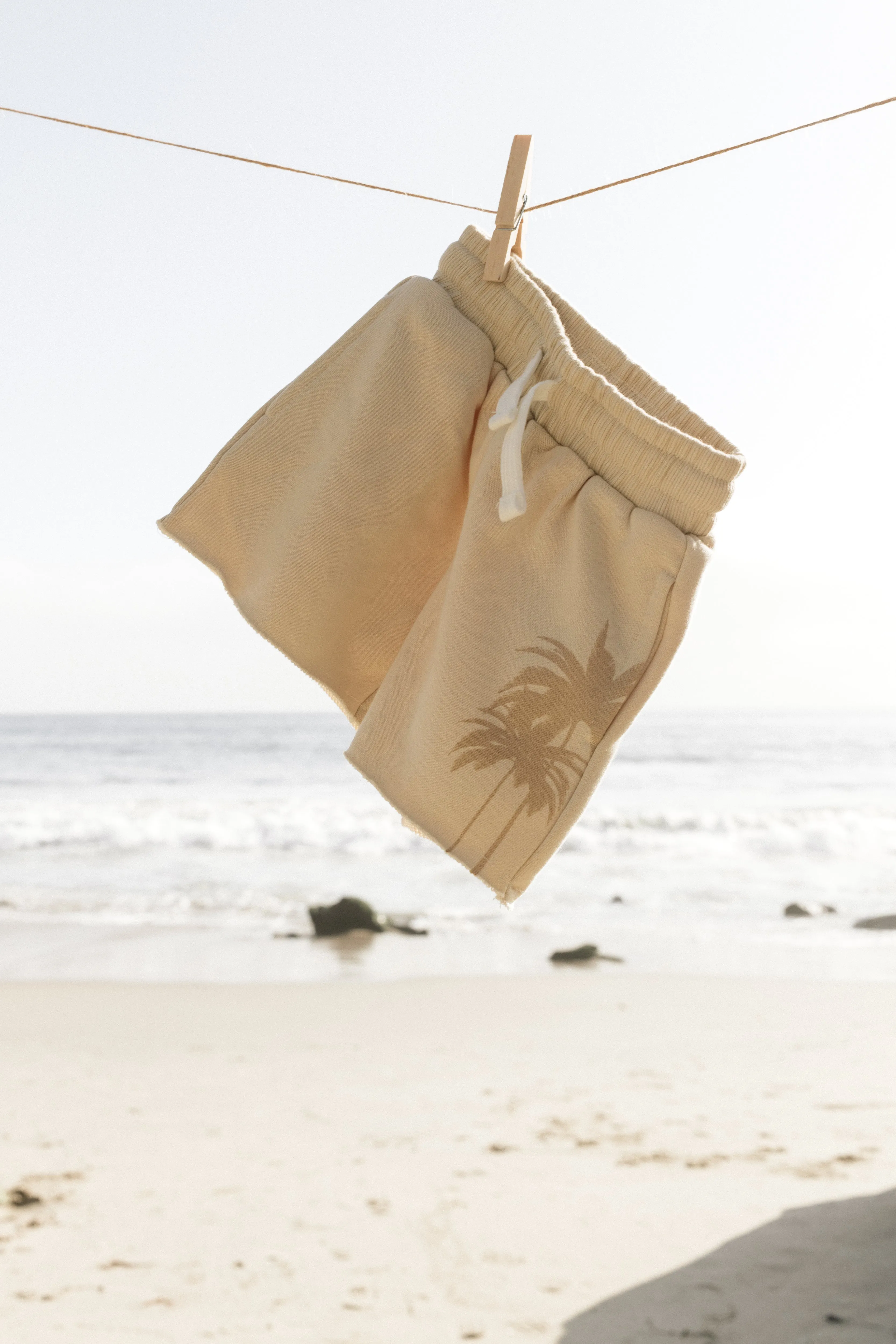 Resort Palm Sweatshort - Cream