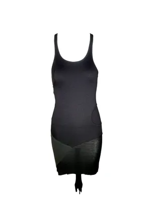 Rick Owens F/W 2003 Black Cotton Deconstructed Dress
