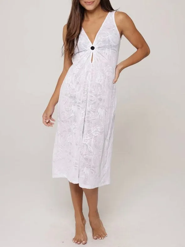 Ring Midi Dress - White FINAL SALE