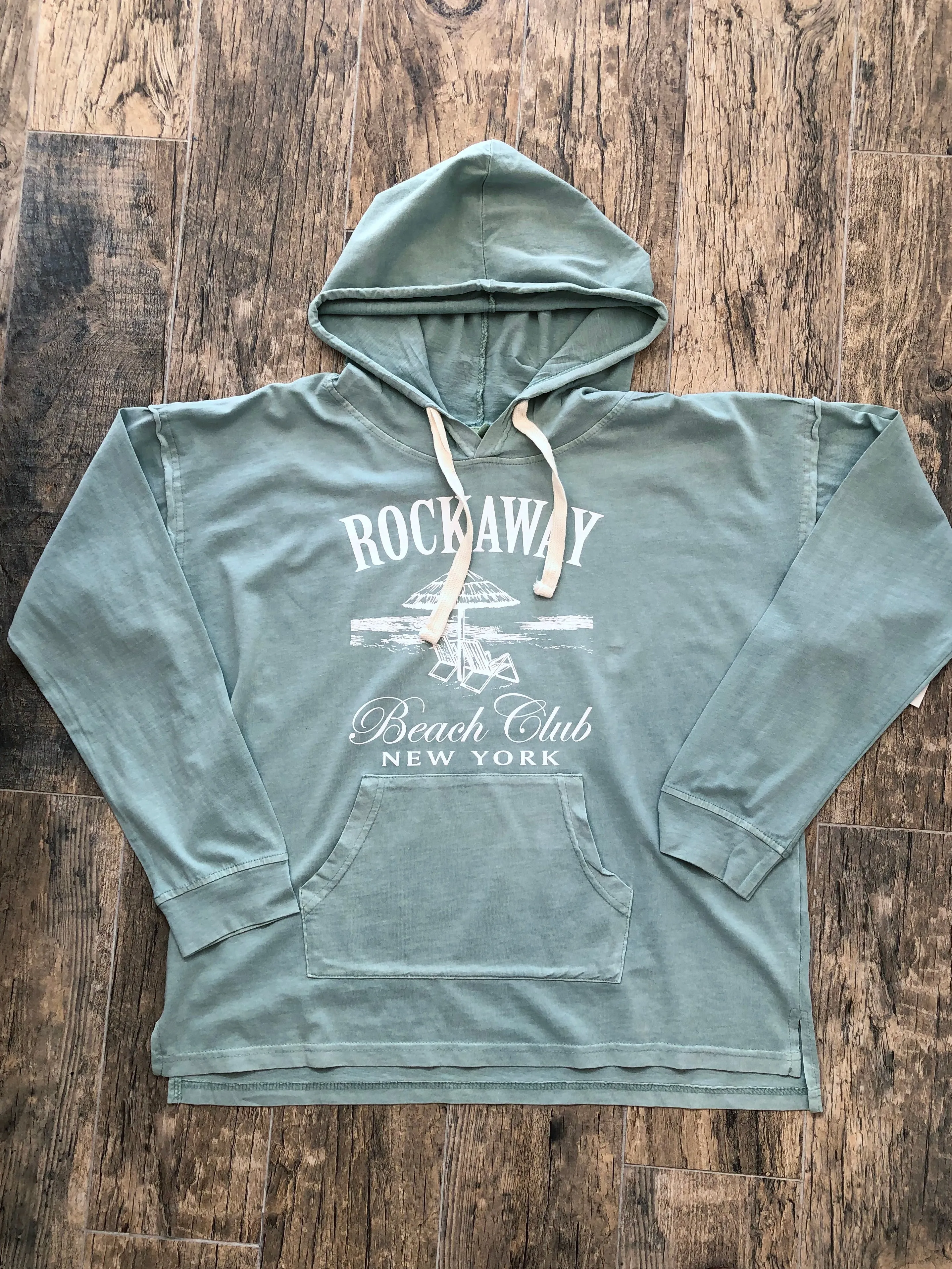 Rockaway Hooded Tee - Sage Green