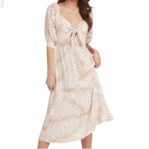 ROXY Evening Delight Palm Midi Dress Size Large