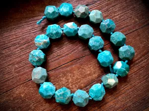 Russian Amazonite Simple Cut Pillow Bead Strand - 18mm