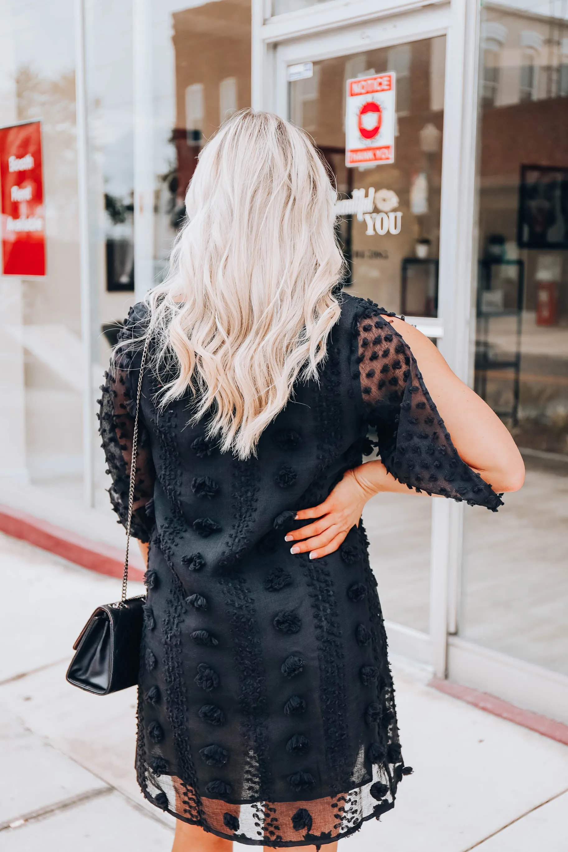 Scarlet Swiss Dot Dress- Black S-3X