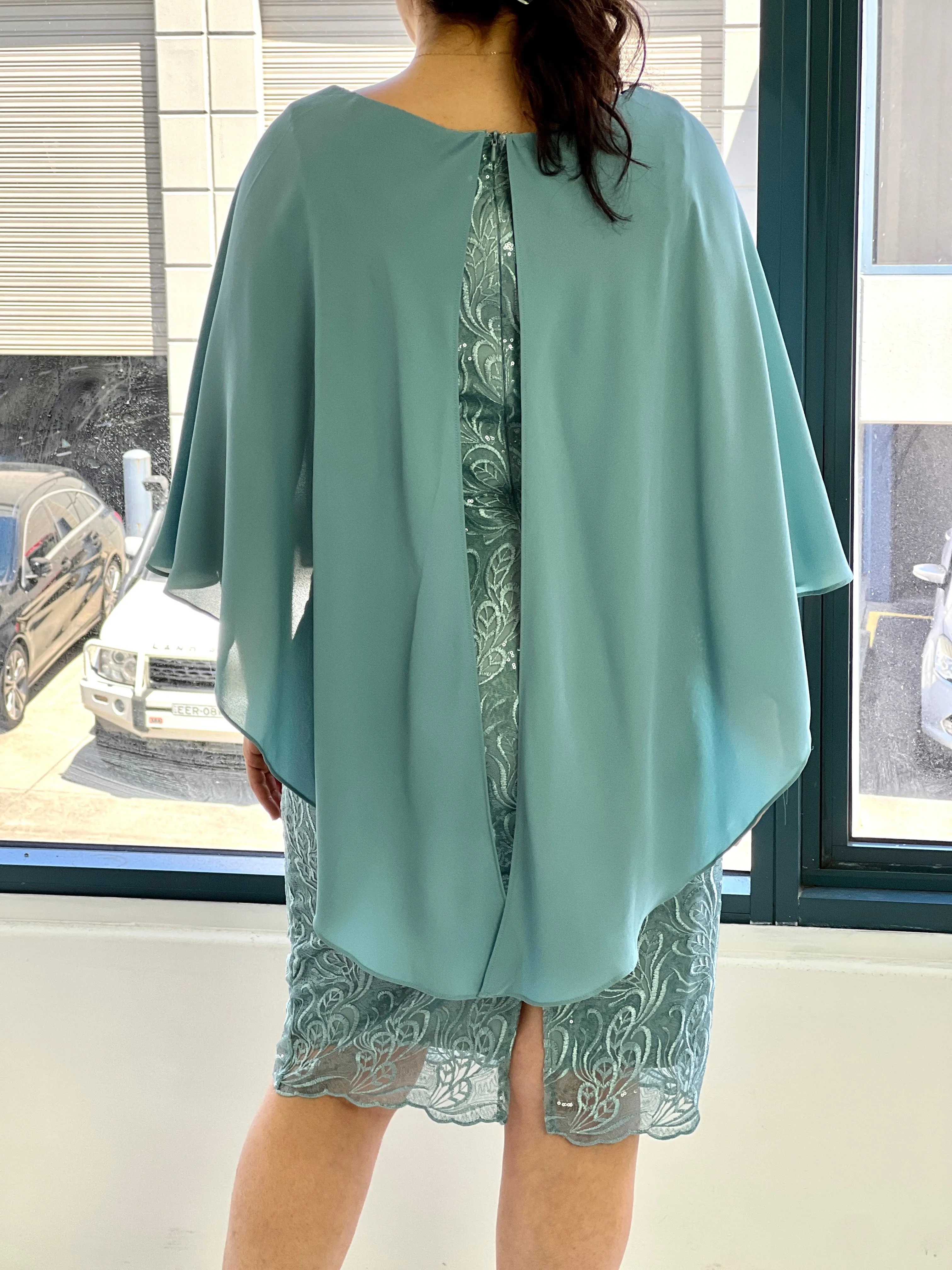 Scarlett Mint Sequin Evening Dress