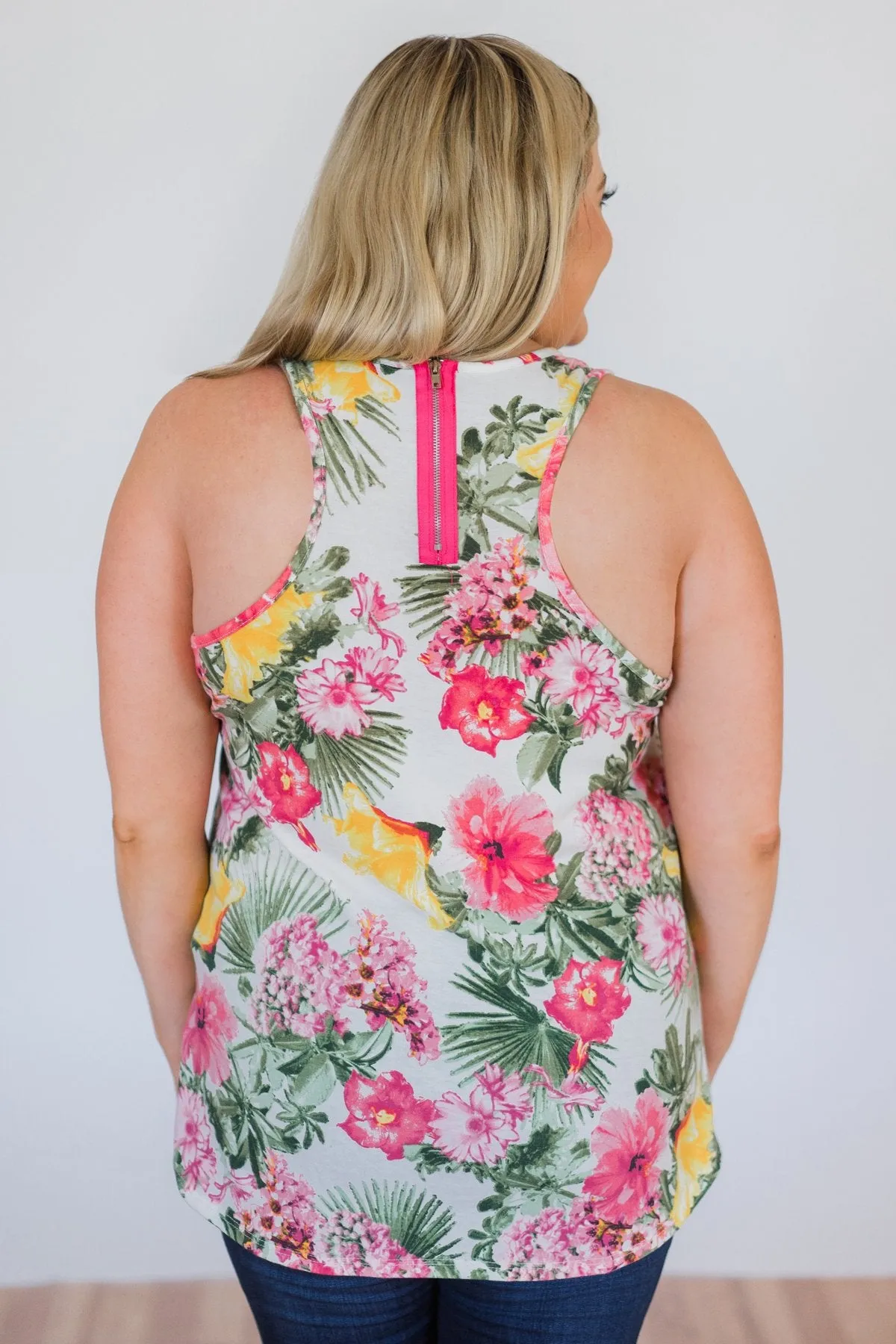 Secrets of Nature Tropical Floral Tank Top
