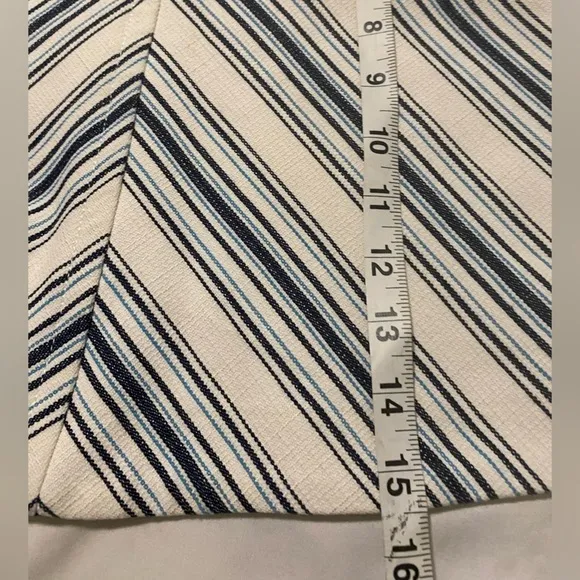 See By Chloe Womens Chevron Striped Mini Skirt Cotton Linen Mix