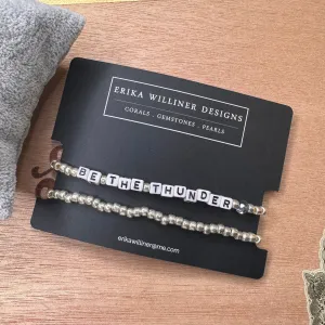 Set of 2 Gold Bracelets made out of Glass Galvanized Beads 430-04 | Erika Williner Designs