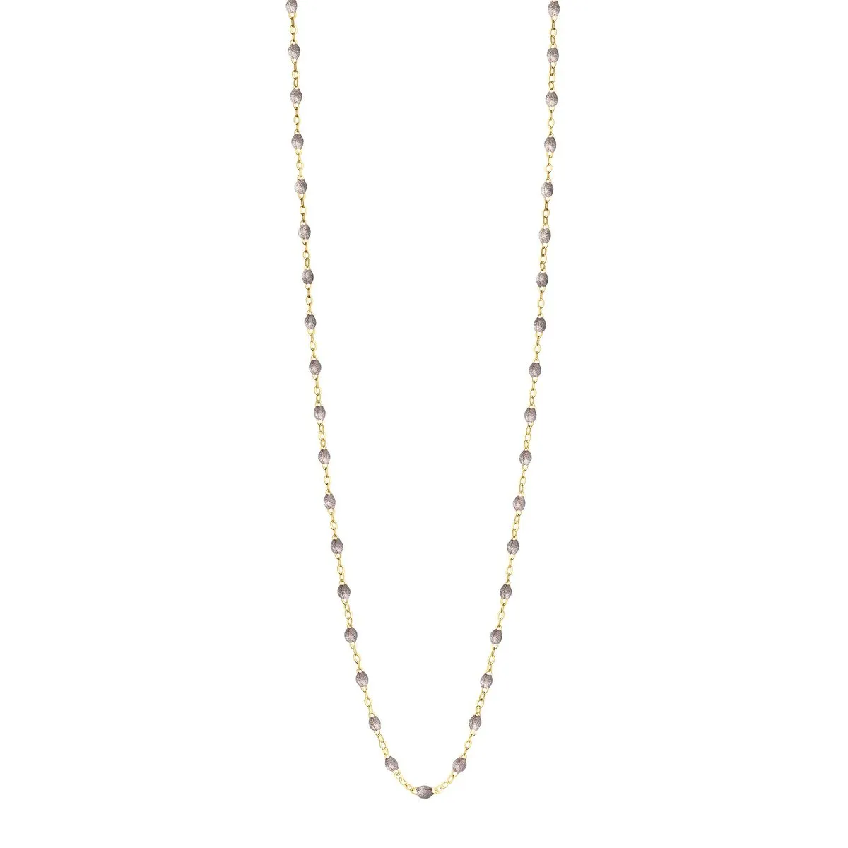 silver gigi classic necklace 20 inch- 18k yellow gold