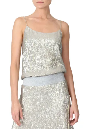 Silver Gold Metallic Cami Top