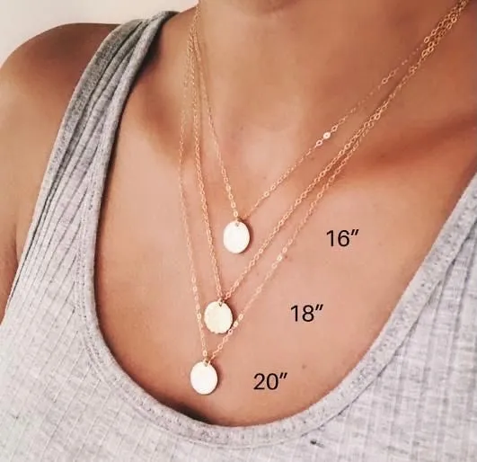 SILVER MEDIUM DANI DISC NECKLACE