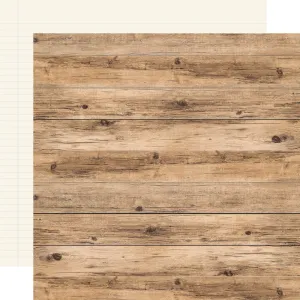 Simple Stories - Color Vibe - Woods - 12x12 Single Sheet - Hickory / Cream Notebook