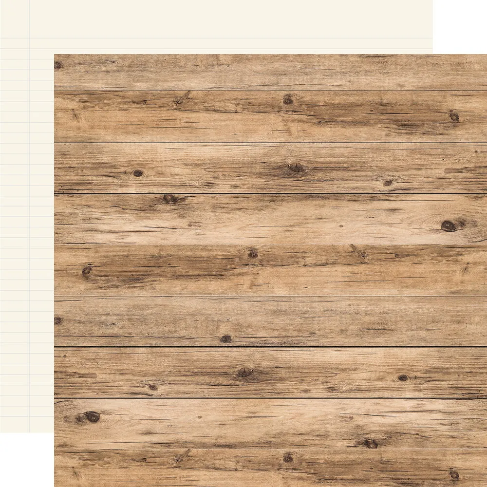 Simple Stories - Color Vibe - Woods - 12x12 Single Sheet - Hickory / Cream Notebook