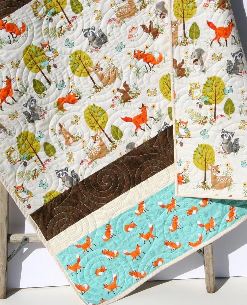 Simply Striped Quilt Pattern, Modern Strip Baby Toddler Size, Quilting Sewing Fast Easy Simple Beginner, Large Fabrics Scale, Fun Quick